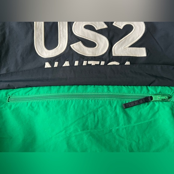 Nautica Reissue Colorblock J-Class US2 Denim-Mix Packable Hooded Jacket Mens L - Picture 10 of 13